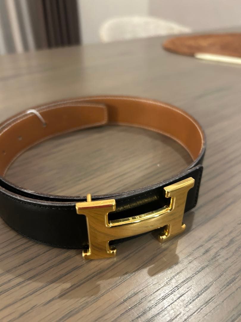 エルメス コンスタンス Hベルト リバーシブル 65 ゴールド金具 - メルカリ