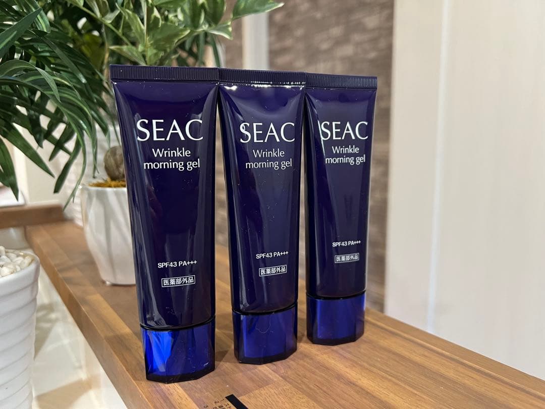 新品 SEAC 薬用リンクル(シワ改善)オールインワン 朝用50g3個 シーク SEAC シワ改善オールインワン（医薬部外品）薬用リンクルジェル