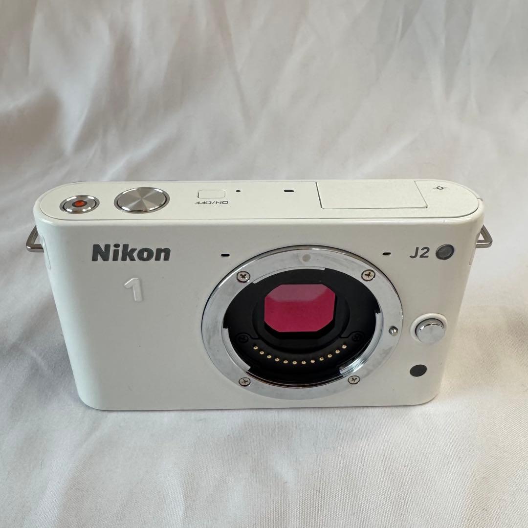 動作確認⭕️】Nikon 1 J2 ホワイト ミラーレスカメラ ズームレンズ