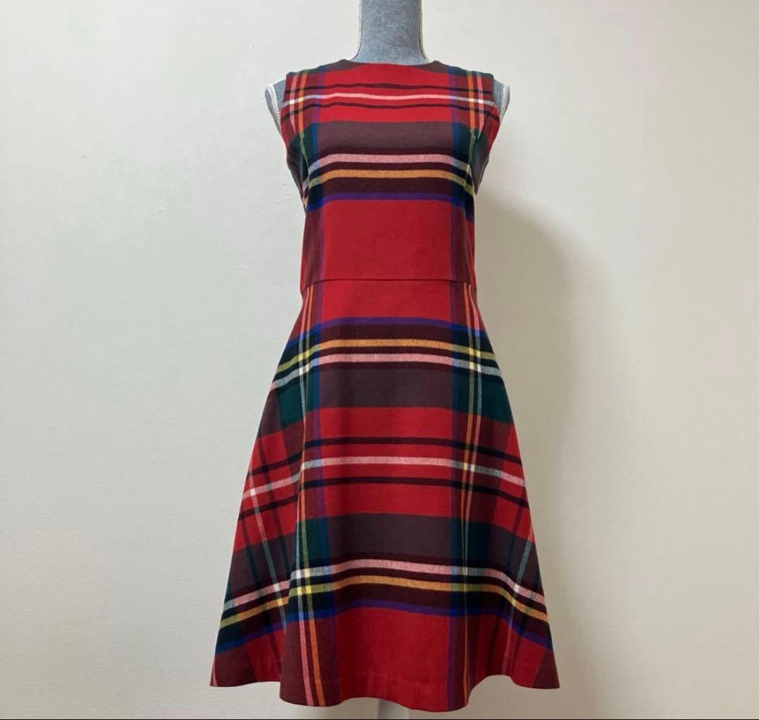ヨークランド チェック ワンピース yorkland S 7ar - メルカリ