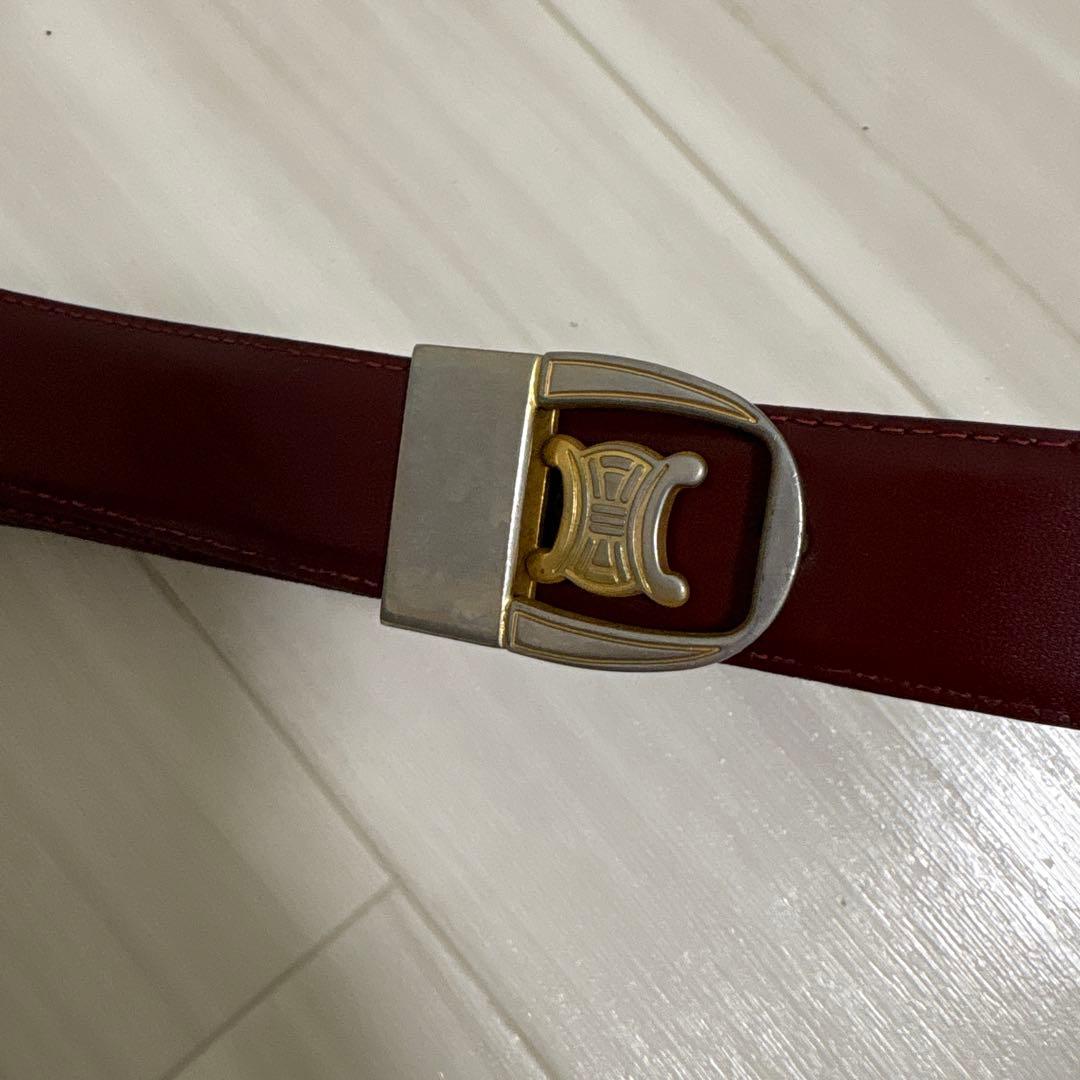 【CÉLINE セリーヌ】ヴィンテージ　レザーベルト 赤茶 CÉLINE セリーヌ】ヴィンテージ レザーベルト 赤茶 CELINE