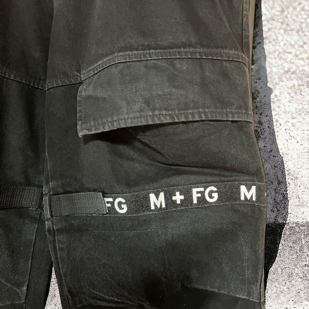 マリテフランソワジルボー 極太 シャトルパンツ ブラックデニム W34