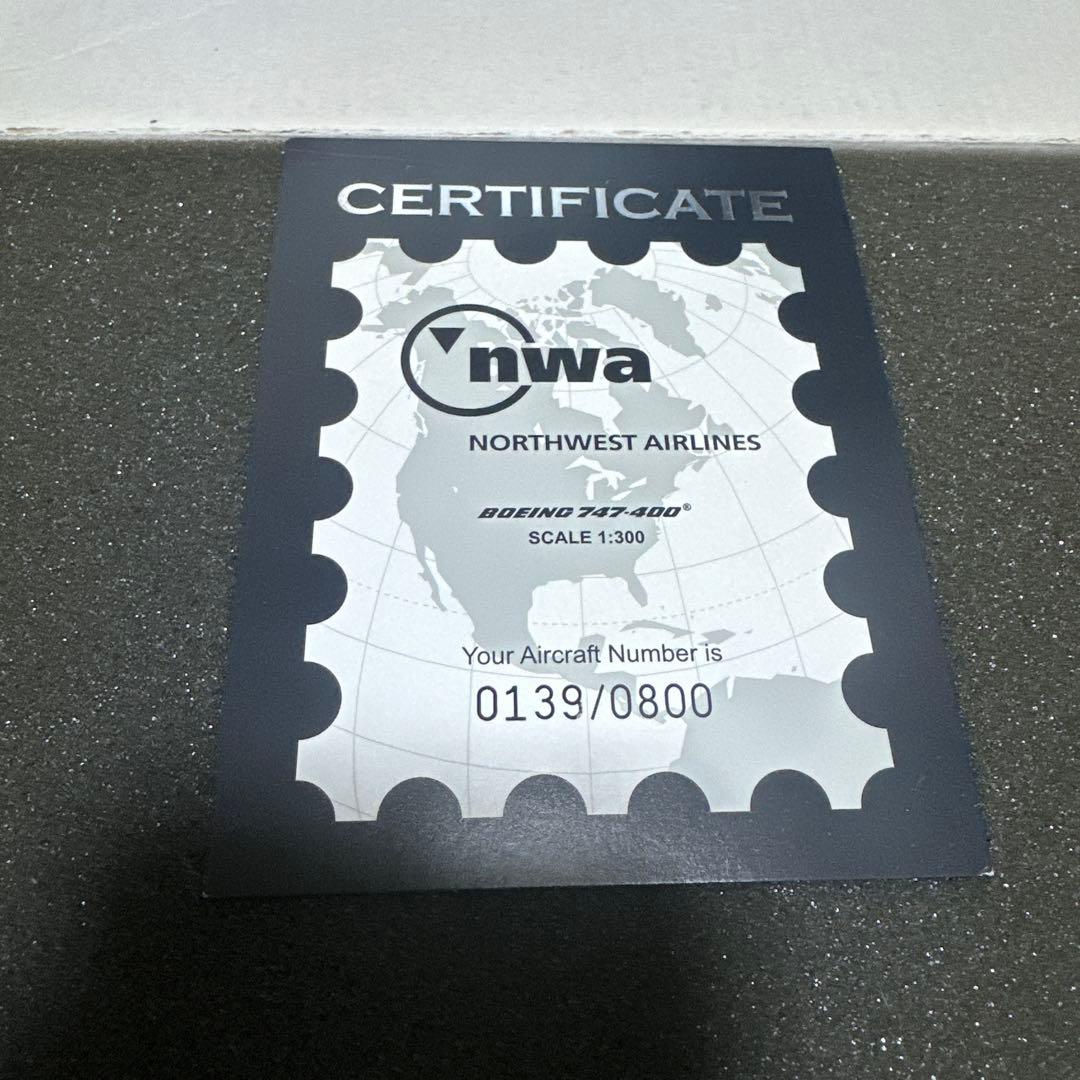 ノースウエストB747-400 1/300 hogan限定品未展示 NWA 貴重 - メルカリ