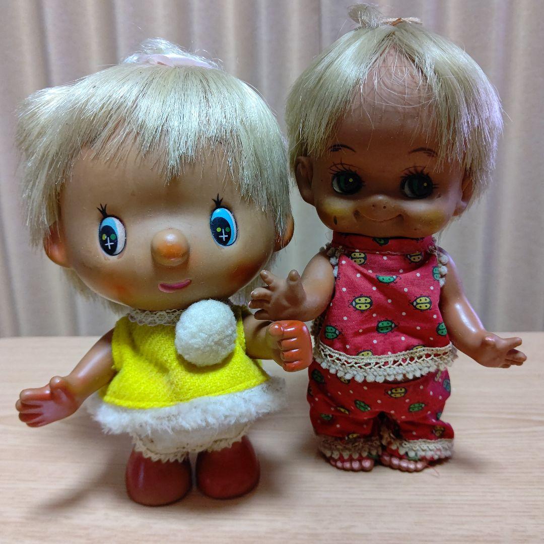 ☆昭和レトロ ソフビ人形 女の子2体ペア☆ - メルカリ