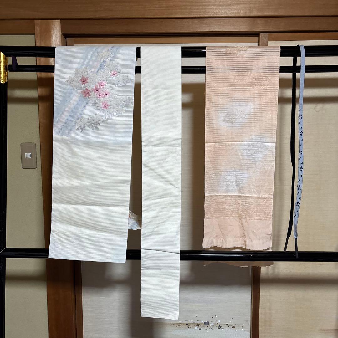 白太郎様専用 未使用近い 美品 化繊 紗紬風 小紋 フルセット 身丈161