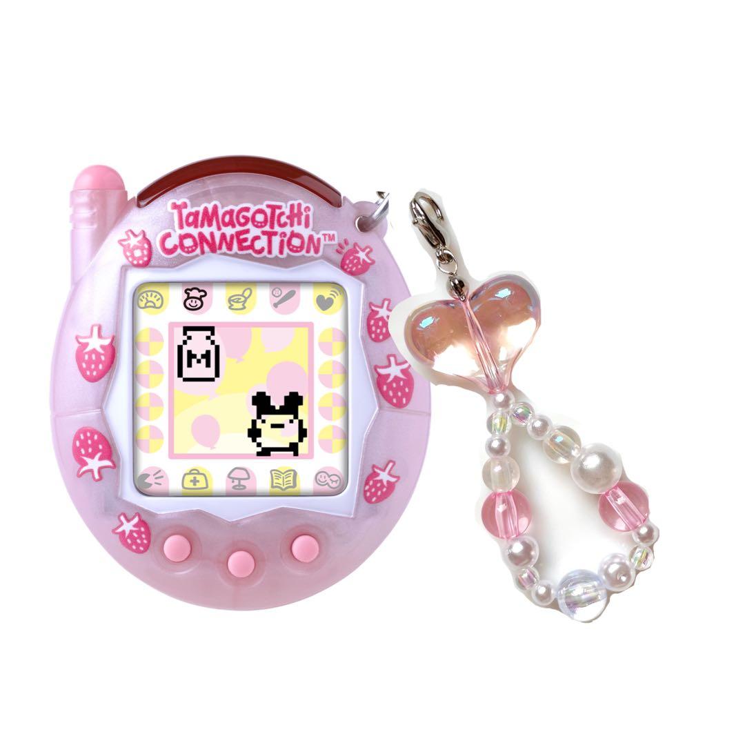 たまごっち ビーズストラップ ハート ピンク ぴんくらめ いちごぱーる