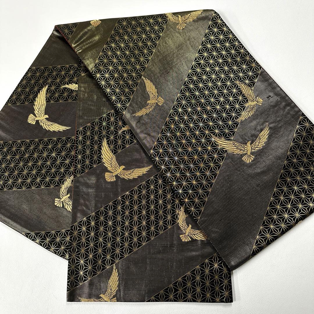 帯360 ○斉藤三才 高級 正絹 六通 袋帯