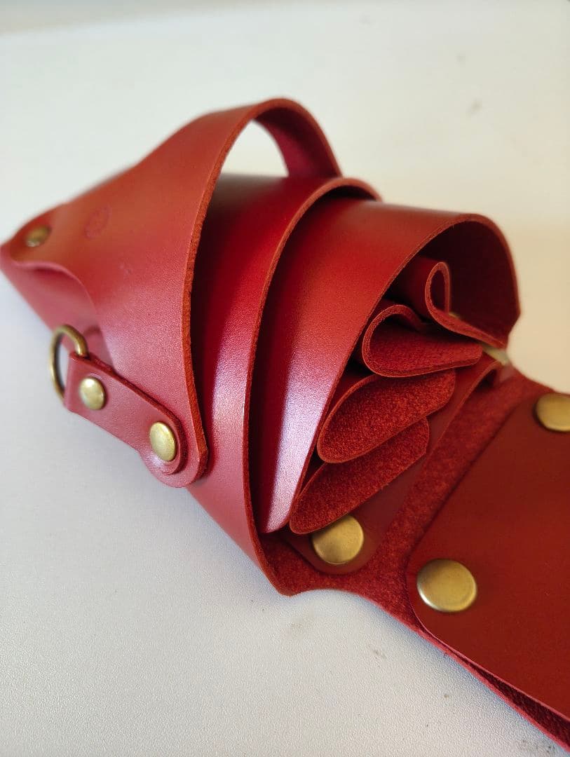 シザーケース　本革　4丁　レッド シザーケース本革4丁用 -clutch- |シザーケース専門店｜美容師向け本革