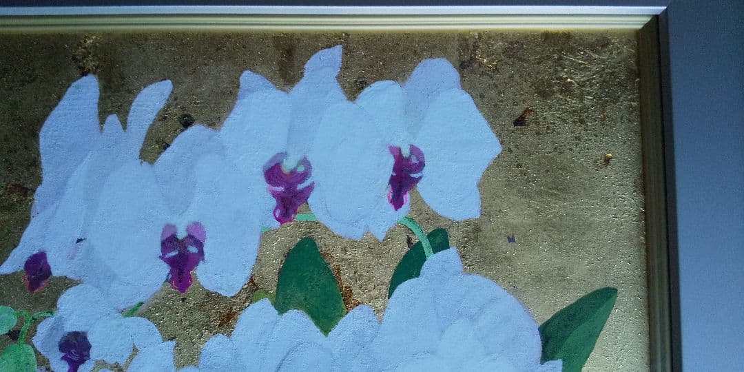 日本画 胡蝶蘭 森脇正人作 F6号 美術品 かわいいラン - メルカリ