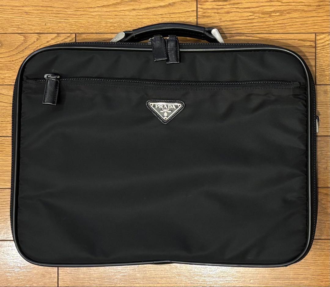PRADA プラダ ブリーフケース ショルダー付 V147S NERO ブラック PRADA（プラダ） ブリーフケース 2way ビジネスバッグ V147S ナイロン
