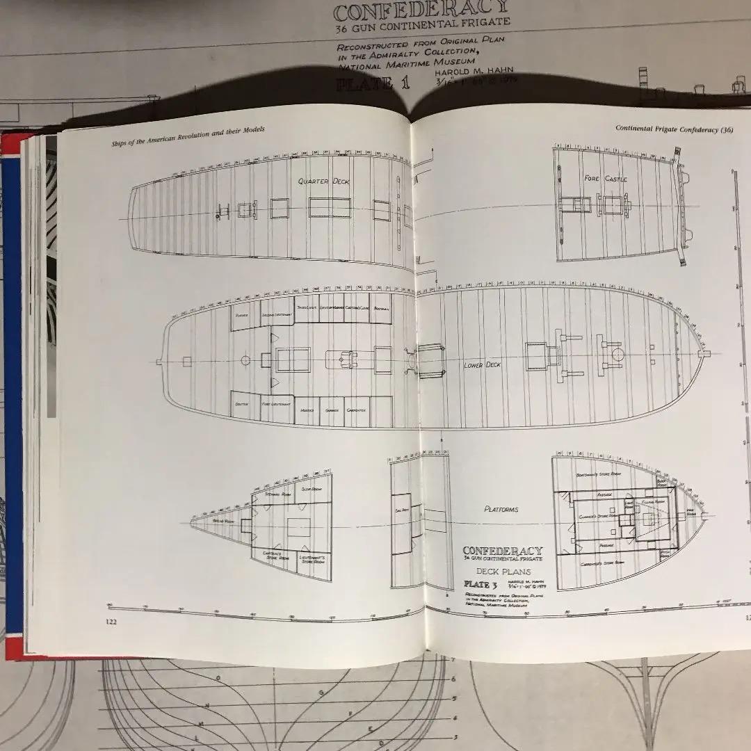 Harold Hahn著：帆船模型参考洋書,CD&Confederacy図面8枚 - メルカリ