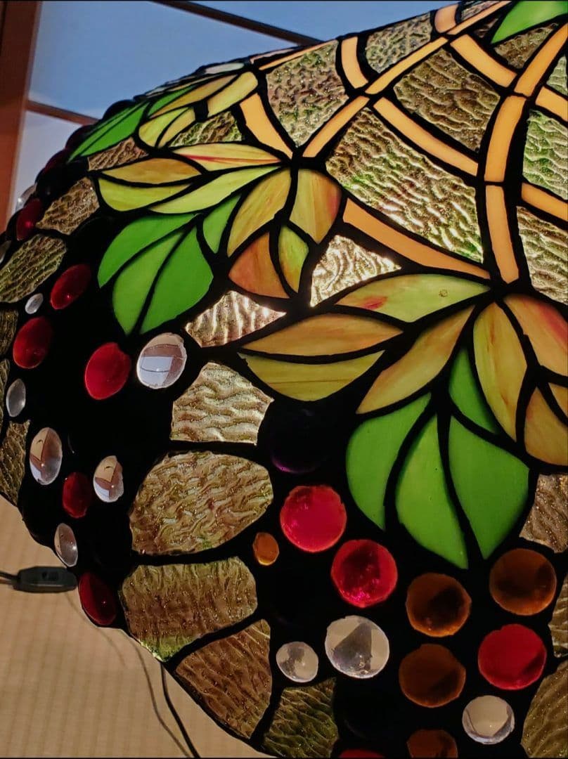 期間限定出品＊】葡萄のステンドグラスランプ 照明器具 アールヌーボー