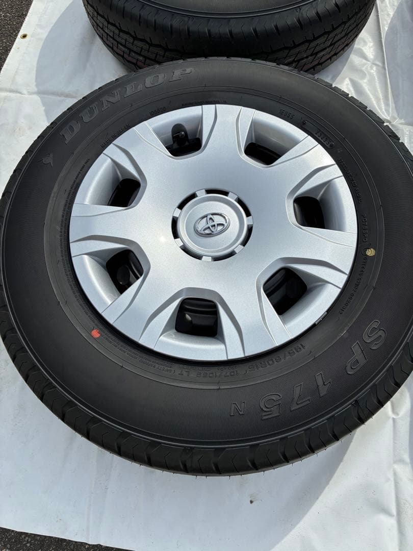 ハイエース 純正タイヤホイール 新車外し ダークプライムⅡ 195/80r15