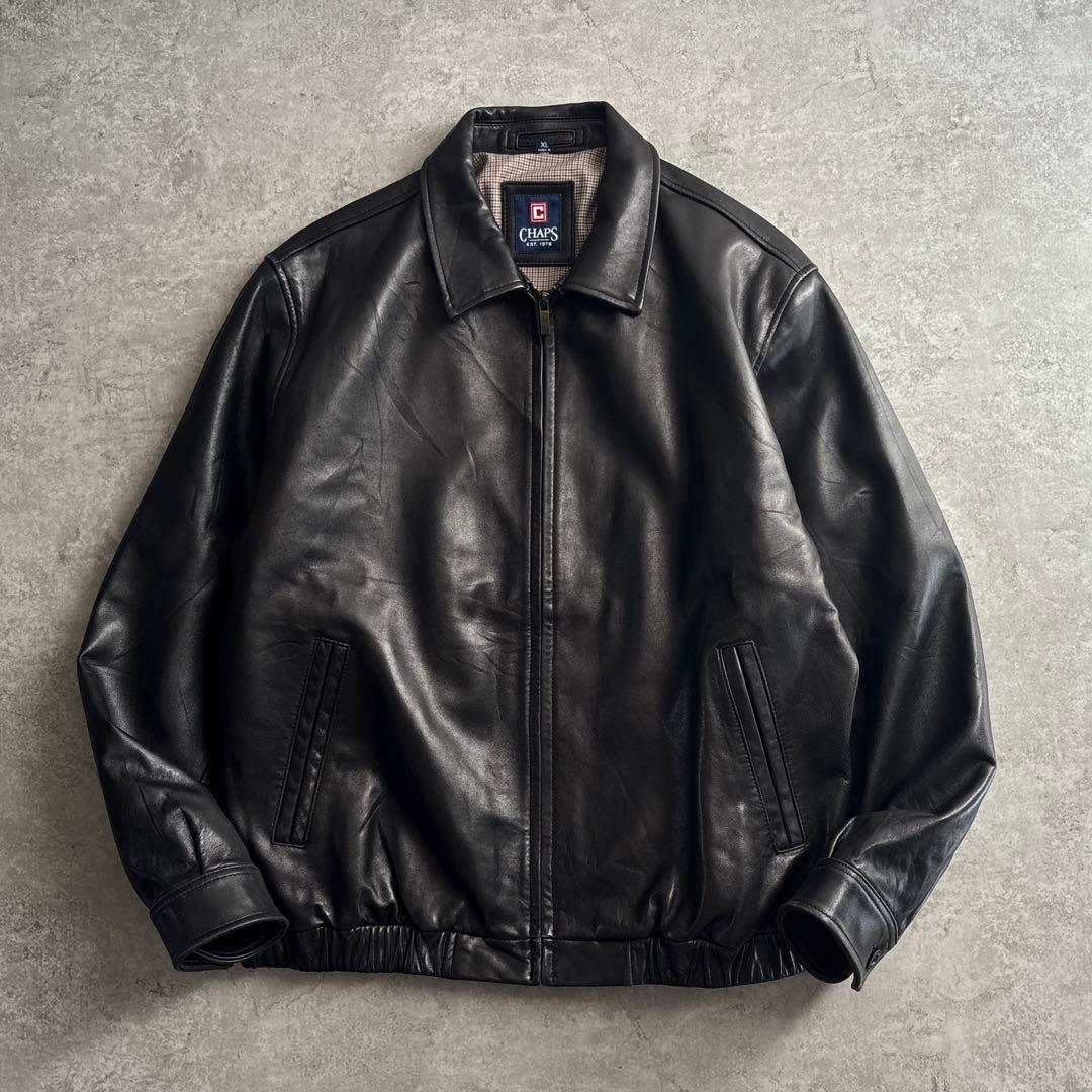 美品□CHAPS RALPH LAUREN【XL】レザージャケット ラムレザー - メルカリ