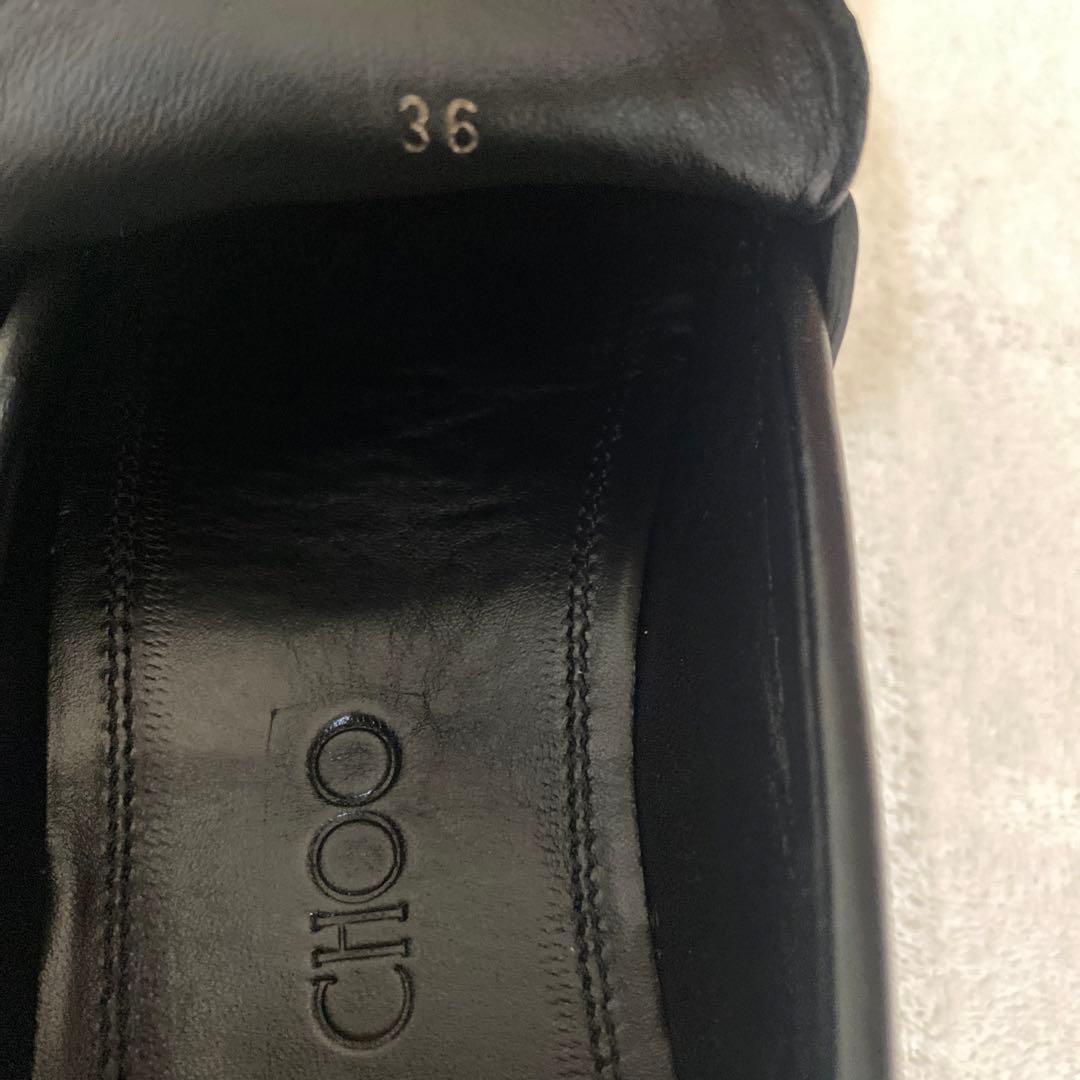 m*2様 ジミーチュウ ローファー ブラック ビジュー BRYER プラットフォ