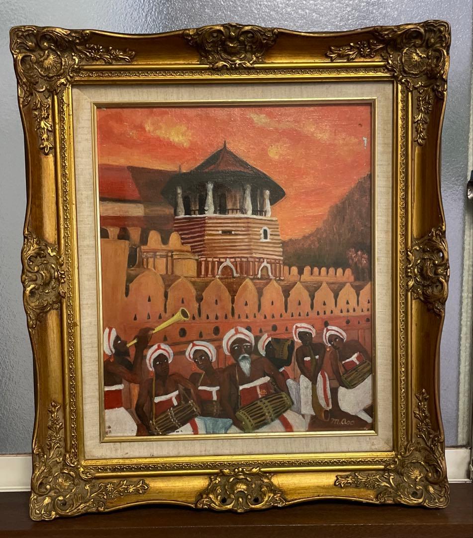 油絵　寺院と僧侶たち 四国八十八ヶ所第68番 神恵院🎨油絵 59作／88ヵ寺第69番 観音寺🎨油絵