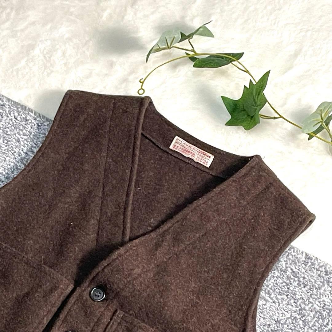 FILSON フィルソン USA製 マッキーノ ウールベスト ブラウン XL相当