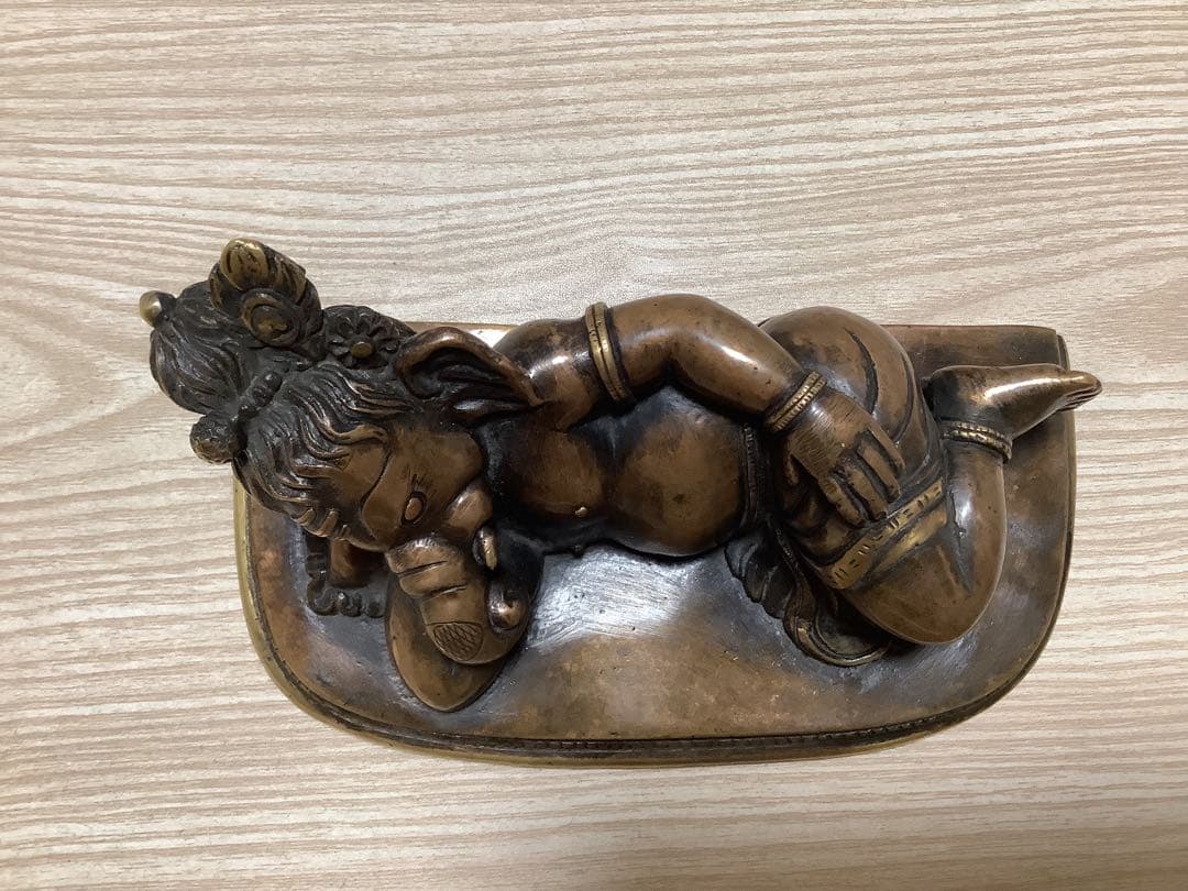 《 チベット密教　ヒンドゥー教　新品 》 ガネーシャ　スリーピーガネーシャ　幸運