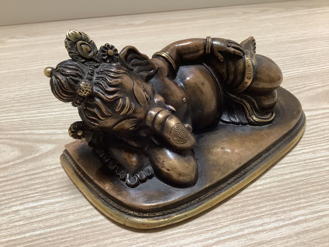 《 チベット密教　ヒンドゥー教　新品 》 ガネーシャ　スリーピーガネーシャ　幸運