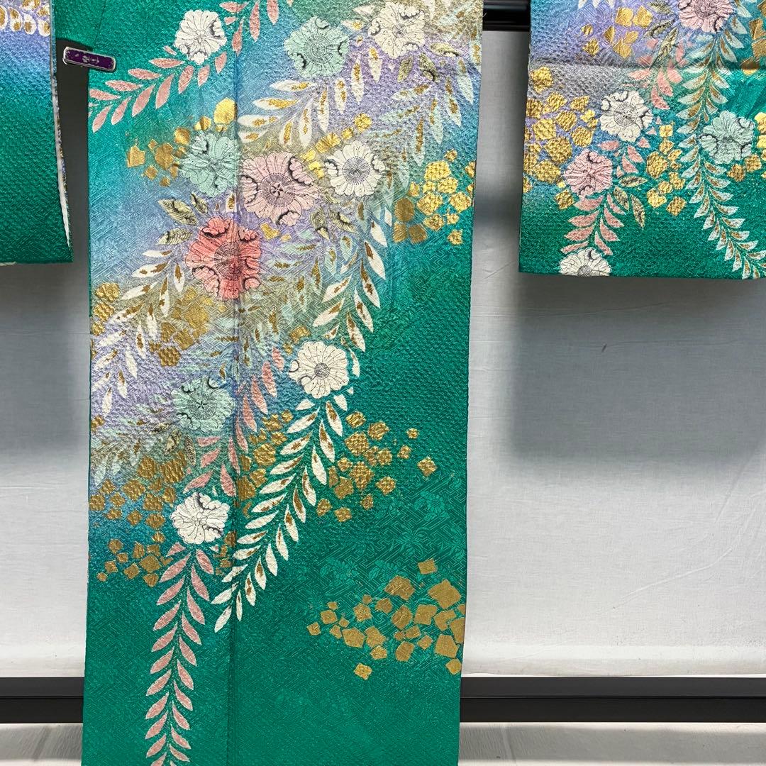 D166 振袖 藤娘きぬたや やまと誂製 総絞り 辻ヶ花 正絹 着物 袷 極美