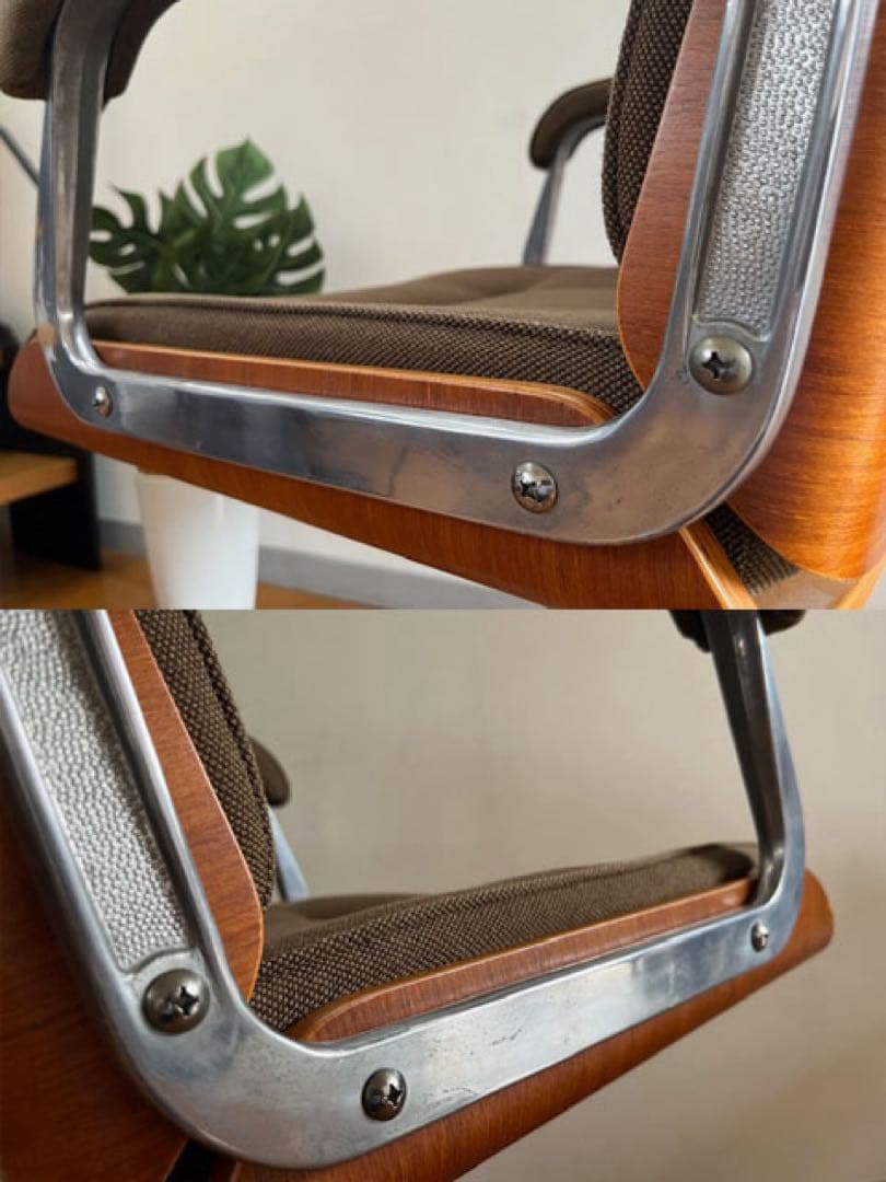 ヴィンテージ プライウッド デスクチェア ミッドセンチュリー レトロ