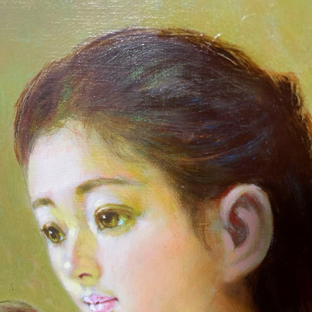 鶴村義美『白いブラウス』油彩 F3 原画 真作保証 1点もの 旧作 - メルカリ