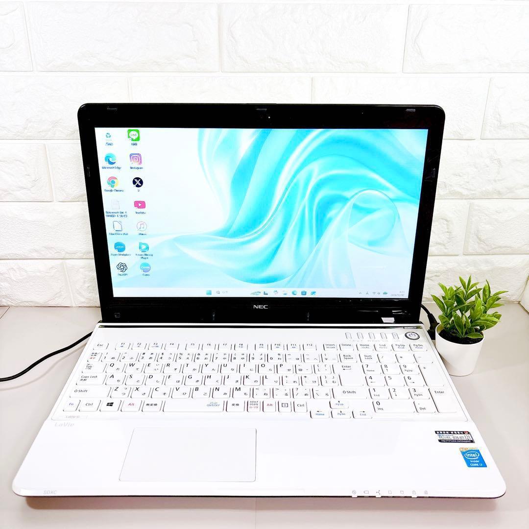 ブルーレイ搭載✨Core i7 快適SSD メモリ8GB ノートパソコン NEC