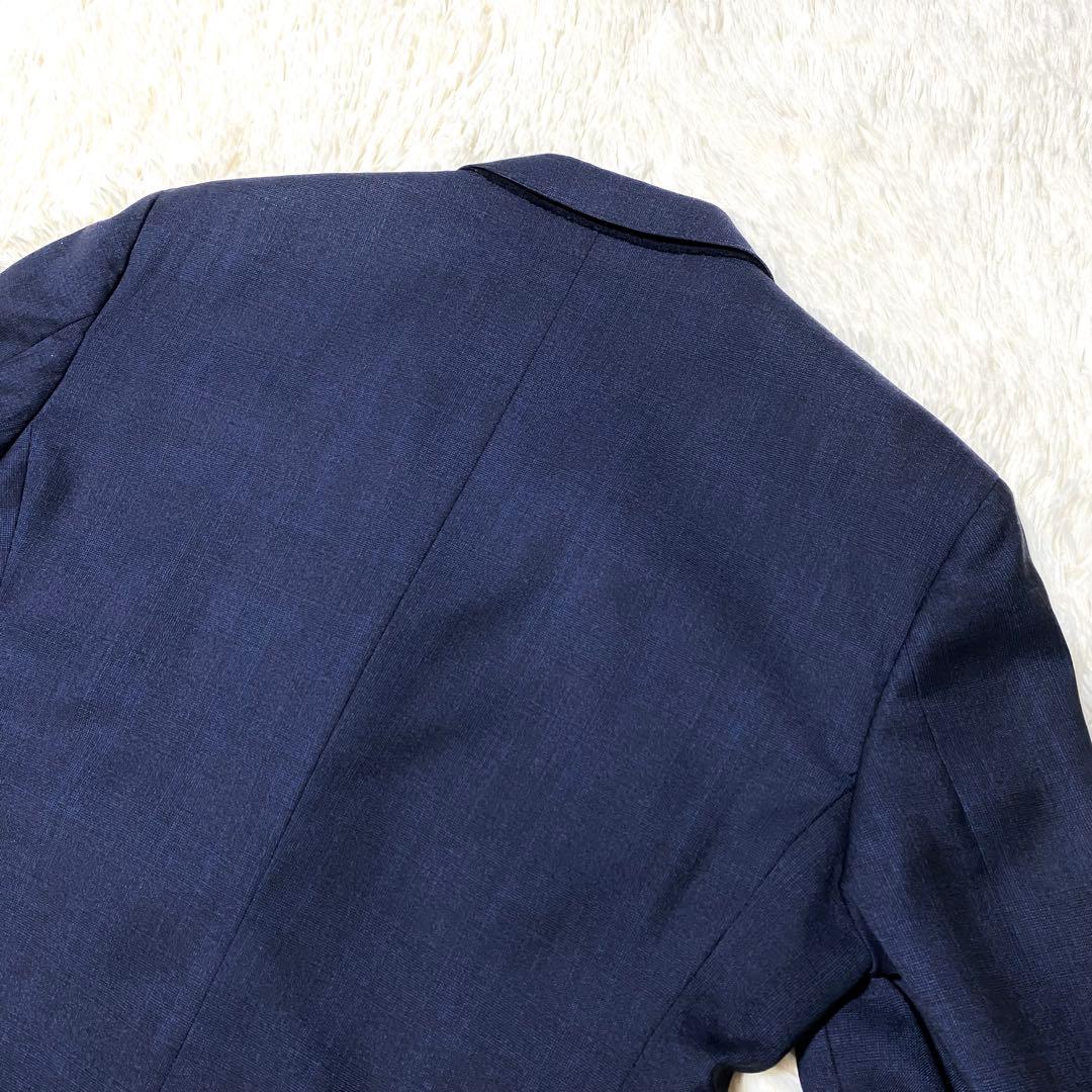 XL】麻布テーラー ロロピアーナ☆ビジネスジャケット☆濃紺 スーパー