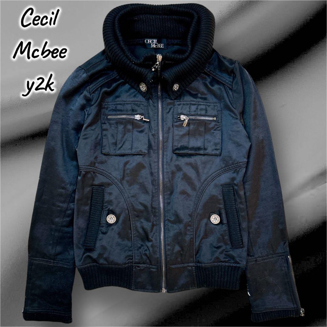 セシルマクビー 2wayジャケット ラインストーンボタン y2k 平成ギャル