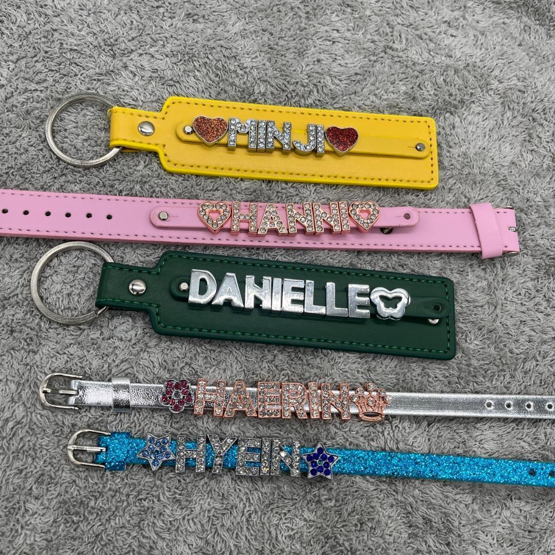 ハンドメイド ネームタグ キーホルダー チャーム ブレスレット