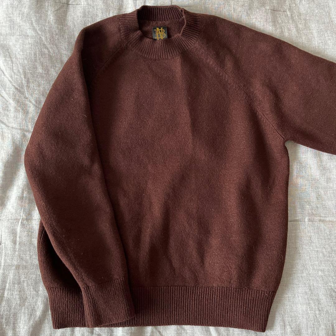 BATONER ウール ニット ラグランスリーブ ブラウン 楽天市場】BATONER バトナー ニット（素材（生地・毛糸）ウール