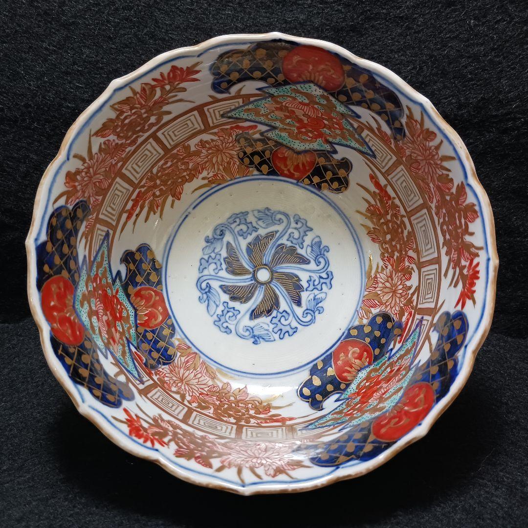 Y2802 古伊万里 富貴長春 金彩色絵 鉢 直径14㎝ FF - メルカリ