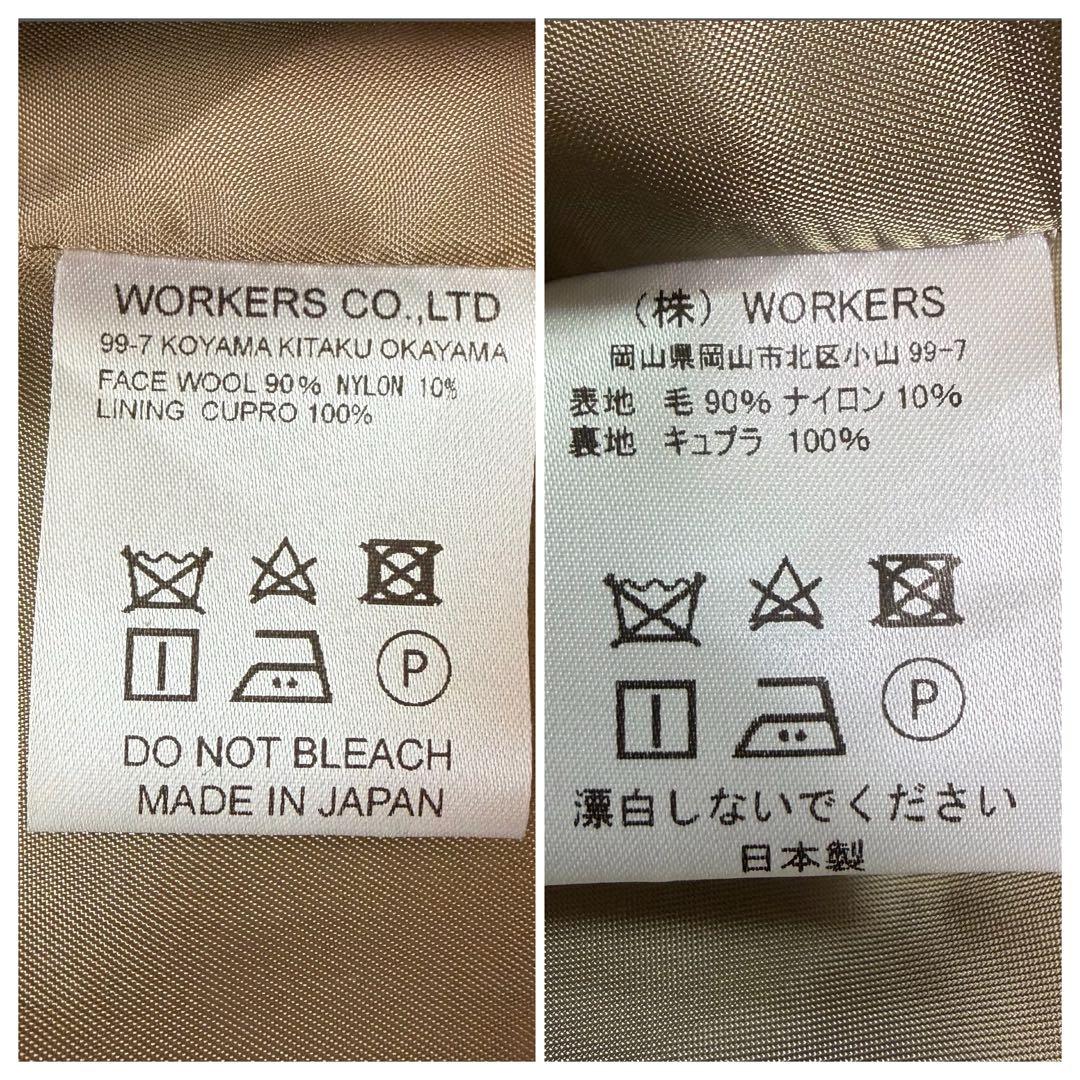 極美品】ワーカーズ WORKERS ダッフルコート ヘリンボーン ベージュ L
