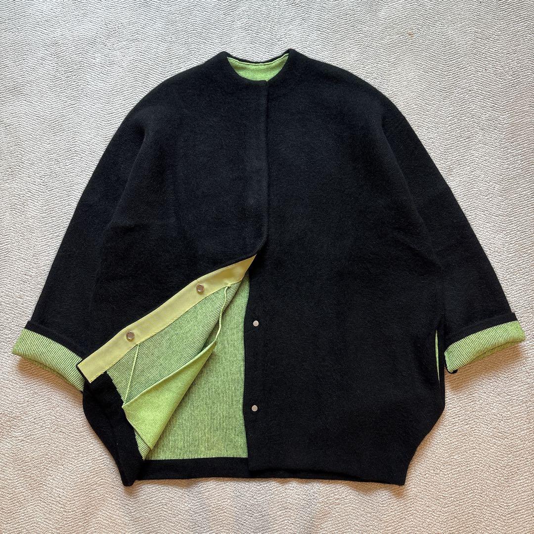 エレンディーク CNラクーンミックスWカーディガン ブラック