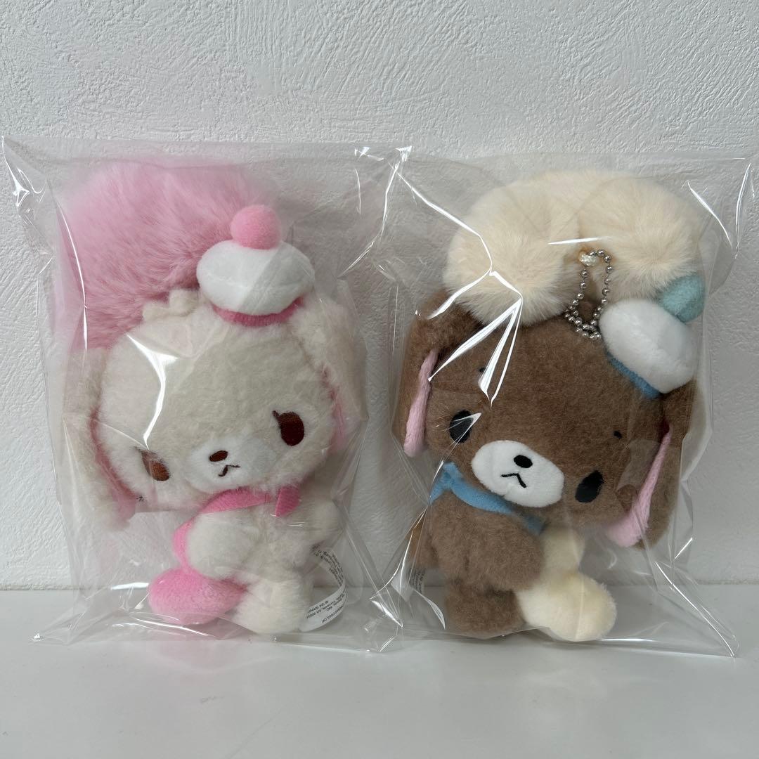 シュガーバニーズ　マスコット　ふわふわハート　しろうさ くろうさ サンリオ 平成うまれキャラクター ふわふわハート マスコット ホルダー