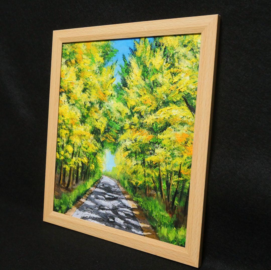 油絵 油彩 油彩画 絵 絵画【ミモザの道】 - メルカリ