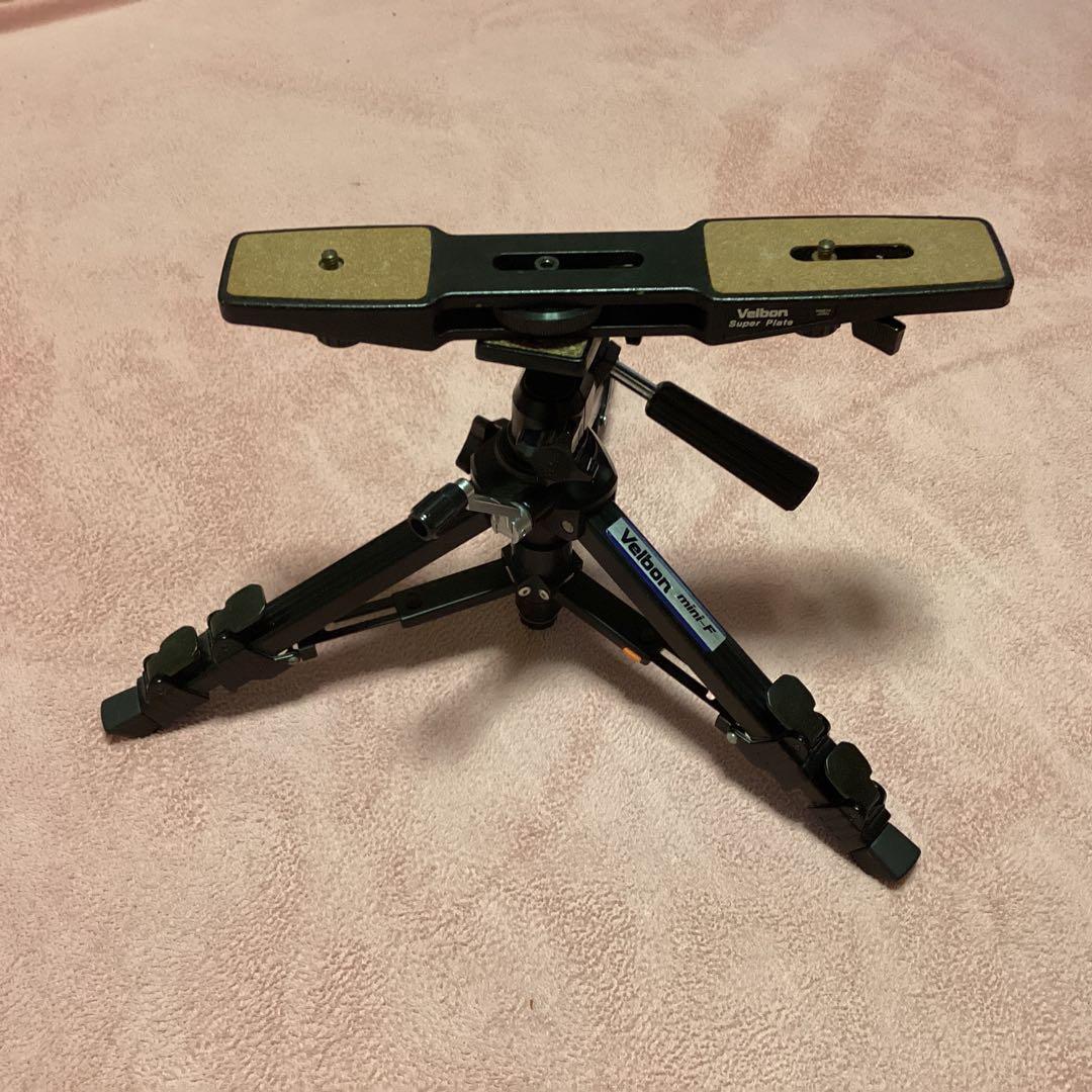 Velbon （カメラ三脚　mini-F）＆デュアルブラケット Velbon（ベルボン） ファミリー三脚 5段 EX-650 II＋スマートフォン