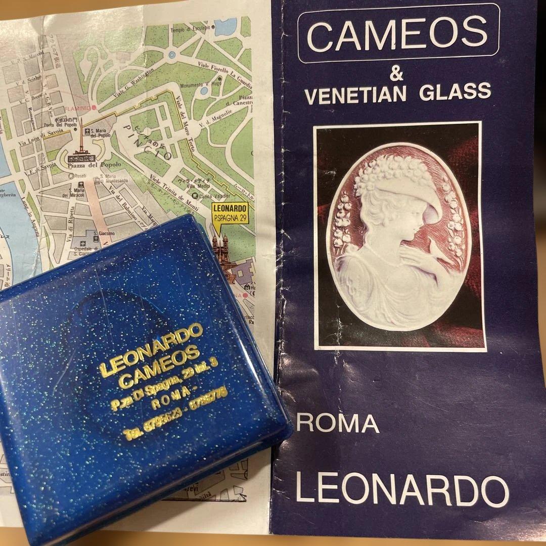 未使用品【イタリアローマのカメオ専門店で購入】カメオブローチ 女性