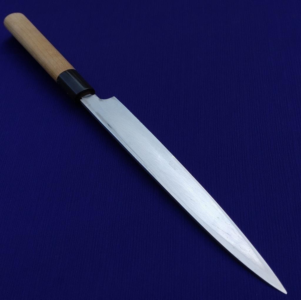 有次 特製 刺身包丁 刃長約203㎜ 片刃 柳刃包丁 正夫 庖丁 《0024》