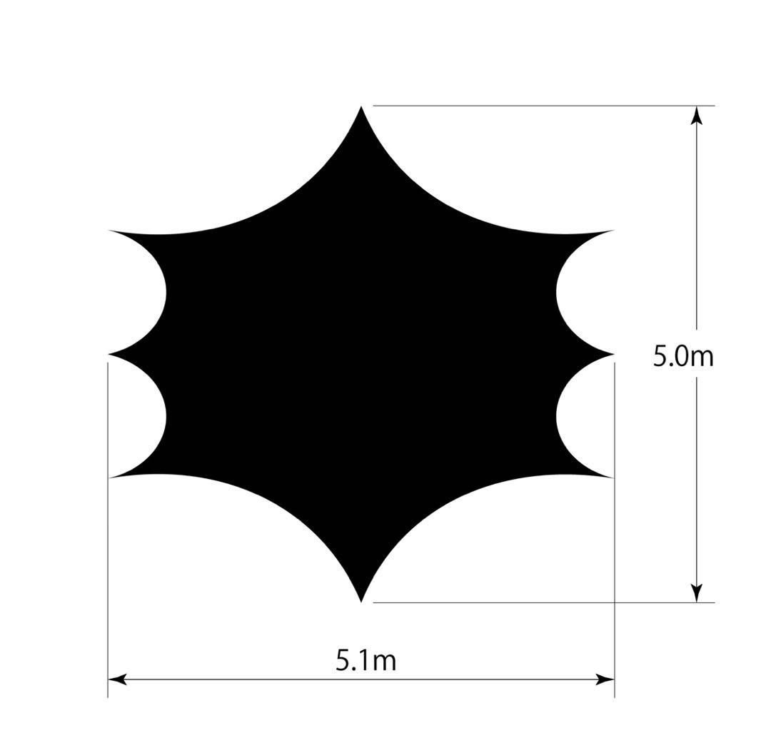 タープ　CROW TARP タープ ブラックコーティング 5×5.1m