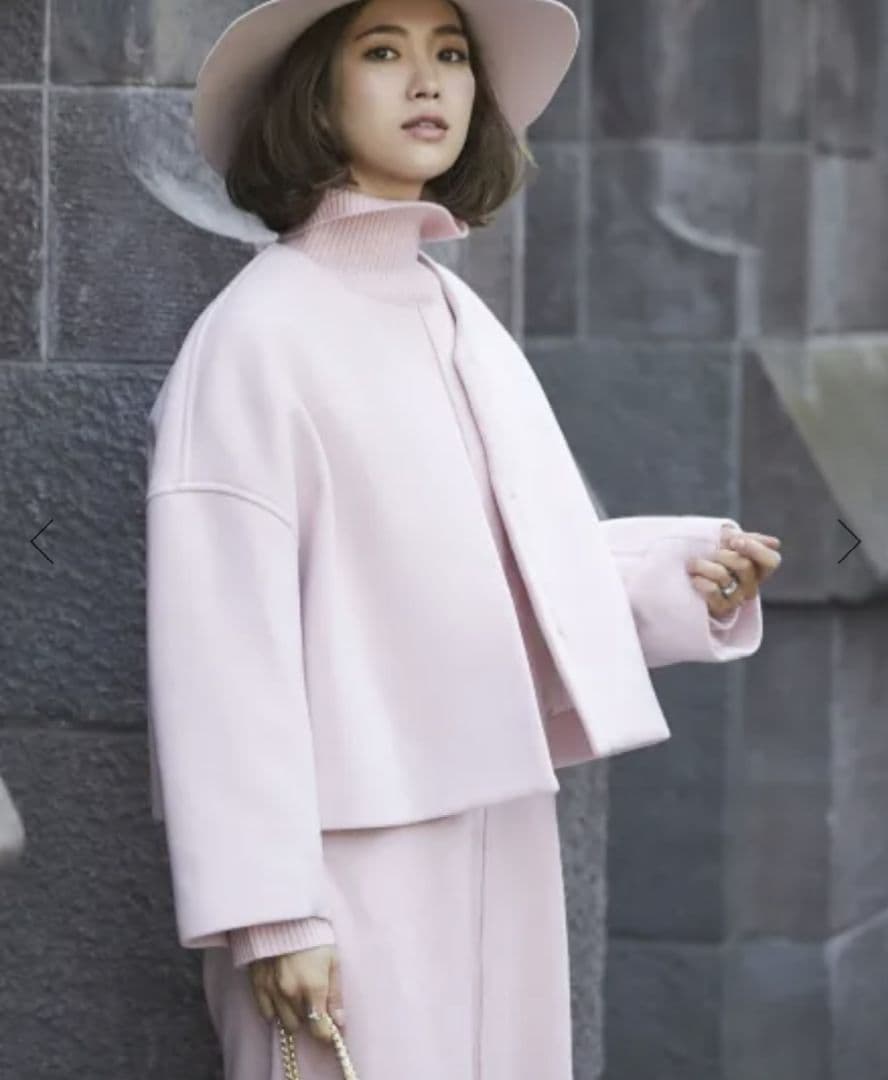 セブンテン バイ ミホカワヒト ダブルフェイスショートコート ピンク M ダブルフェイスショートコート(ピンク) - seventen