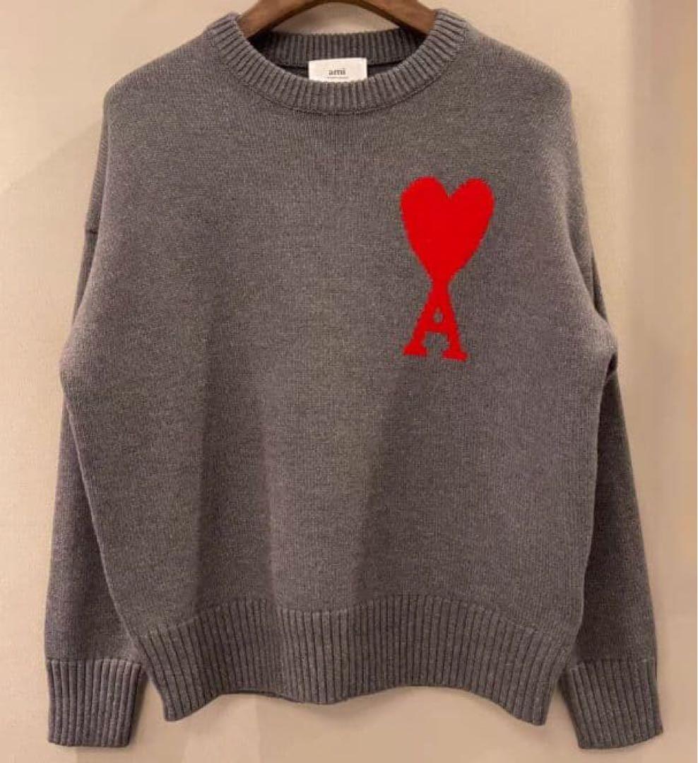 Ami Paris グレーニット AMI Alexandre Mattiussi ami paris アミパリス ニット Ami De Coeur