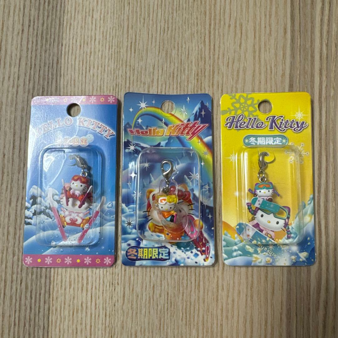 激レア☆ハローキティ・招福だるま☆鈴付き根付8種セット☆2002