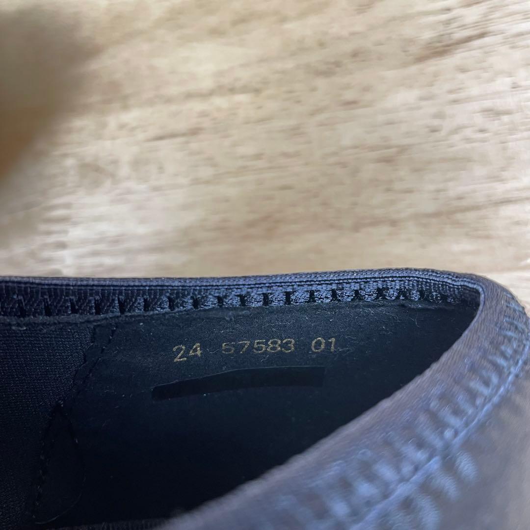 美品✨　ルタロン　ダブルリボンバレリーナ　ブラック　24.5cm