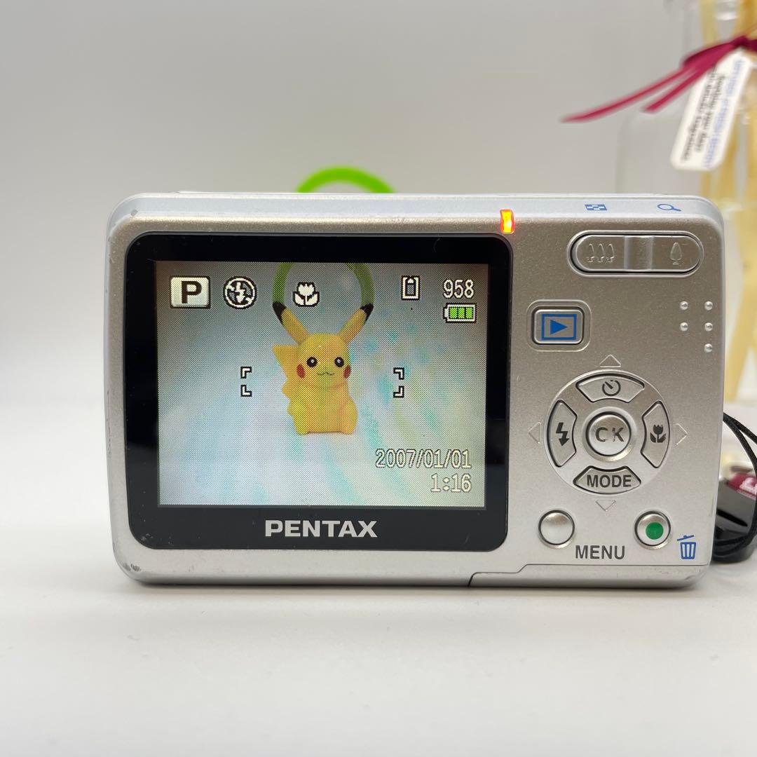スマホ転送OK✨PENTAX Optio E40✨動作確認済 単三電池 可愛い♪