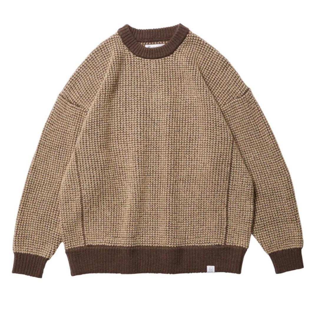 トップス EVISEN WAFFLE MOHAIR CREWNECK EVISEN / WAFFLE MOHAIR CREWNECK / BLACK/WHITE | LATITUDE