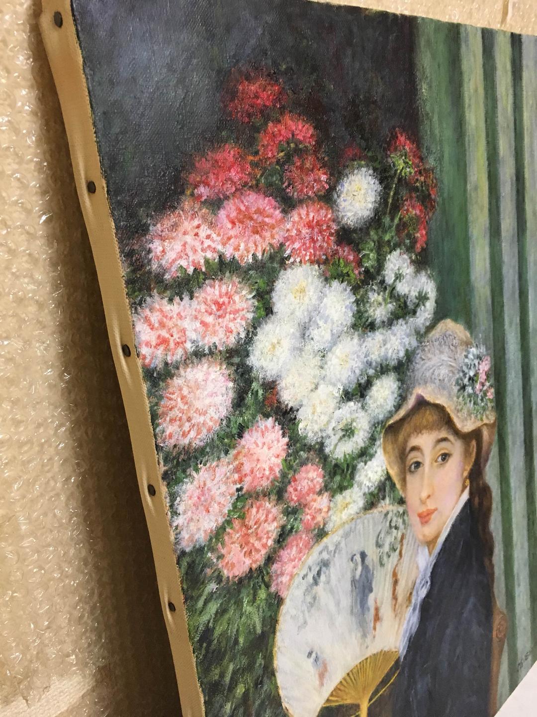 【模写】ルノアール うちわをもち女