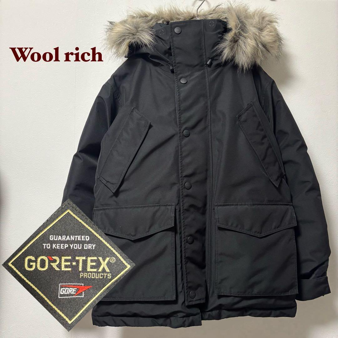 未使用級✨ウールリッチ　GORE-TEX ダウンジャケット　ファーコート　L 黒 ウールリッチ WOOLRICH ウールリッチ WOOLRICH WINDSTOPPER GORE-TEX