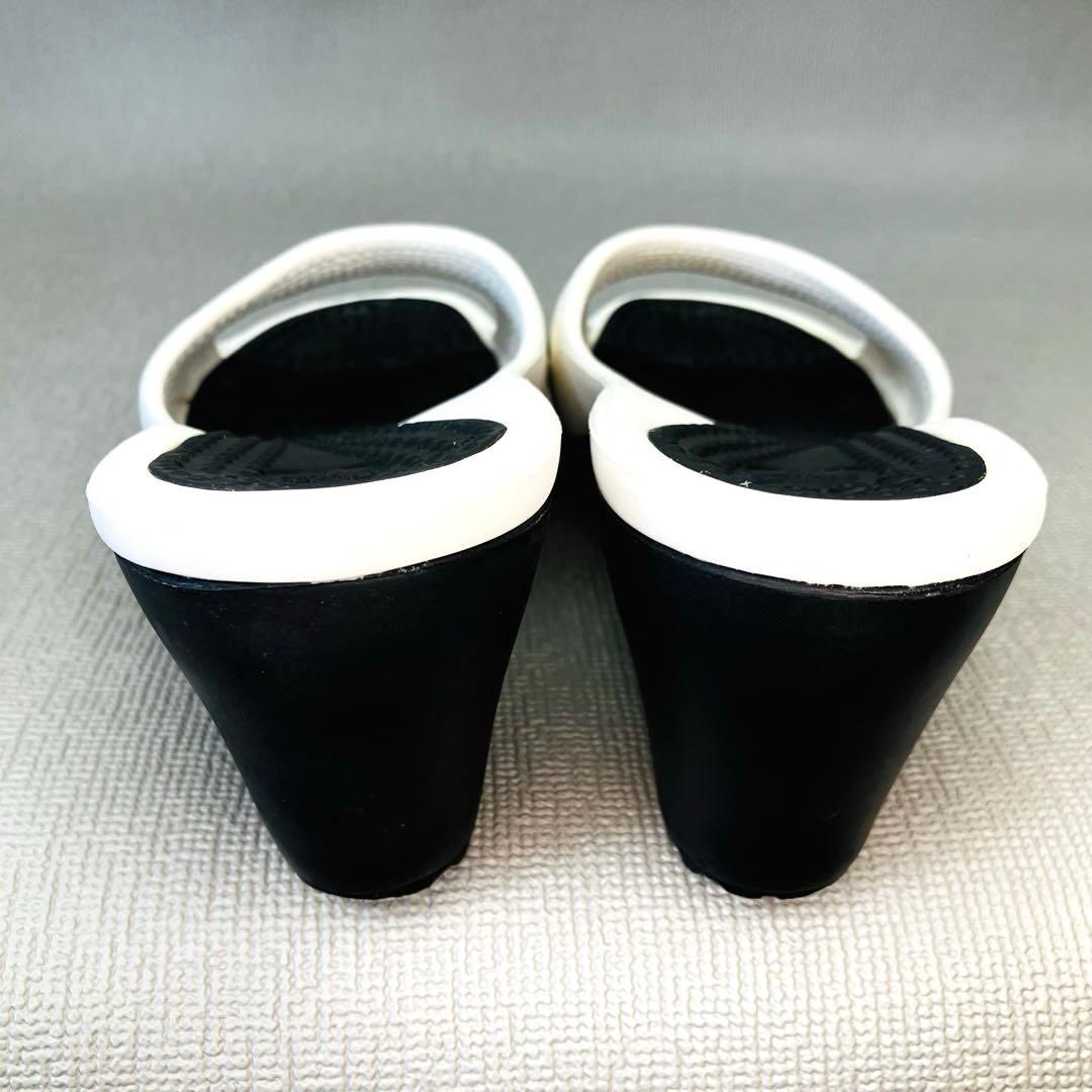 希少美品】廃盤モデル クロックスW6(23㌢)ササリー ホワイト ウェッジ