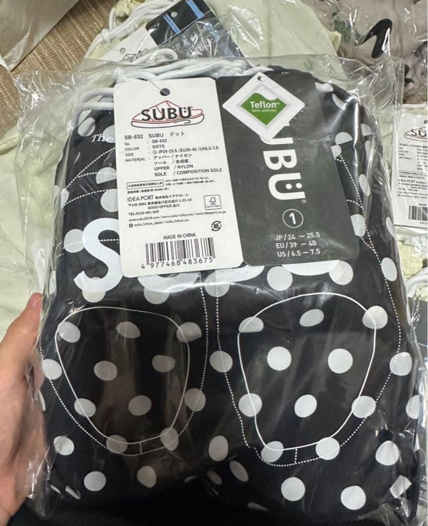 SUBU ドット柄 スリッパ サイズ1 (24-25.5cm) - メルカリ